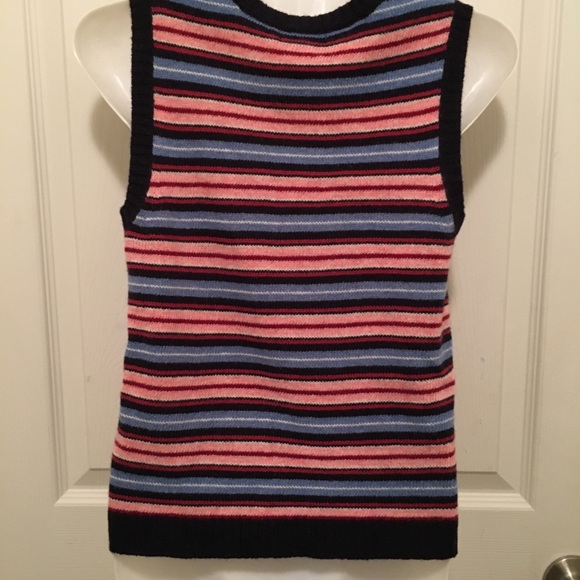 VINTAGE! ESPRIT! EUC! Striped Sweater Vest Tank S - Picture 12 of 16